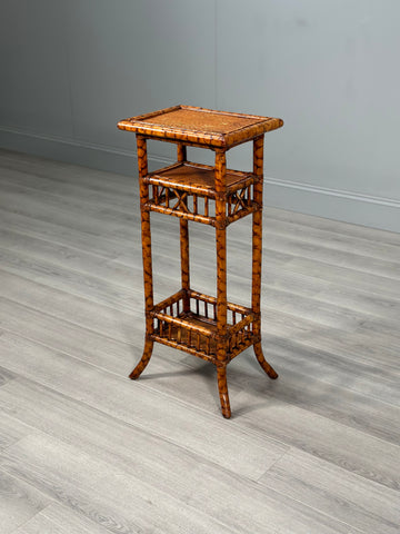 Antique Tiger Bamboo Side Table