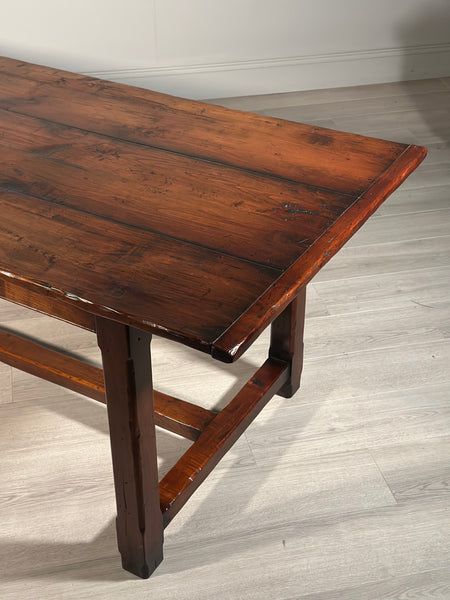 19th Century Style Cherry Wood Large Refectory Table