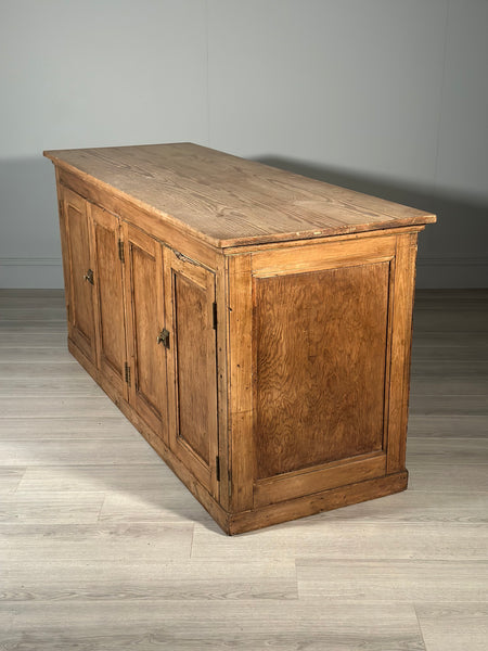 Large Antique Pine Shop Counter