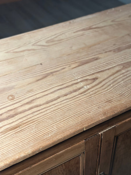 Large Antique Pine Shop Counter