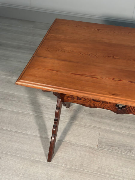 Ecclesiastical Pitch Pine Writing Table c.1910