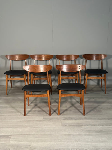 Set Of 6 Danish Teak Dining Chairs from Farstrup Møbler