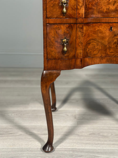 Small Antique Burr Walnut Writing Bureau c.1930