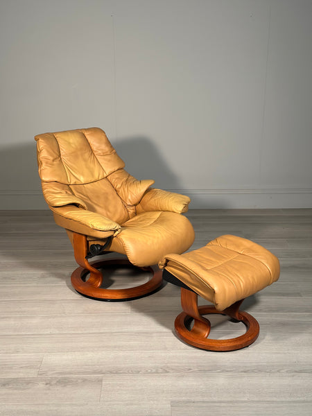 Stressless Swivel Reclining Armchair And Stool