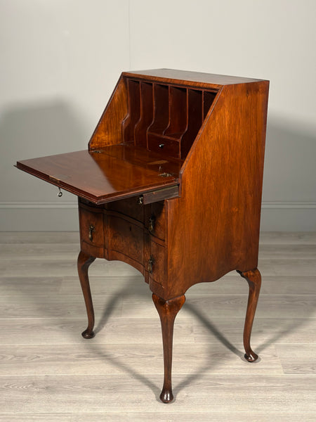 Small Antique Burr Walnut Writing Bureau c.1930