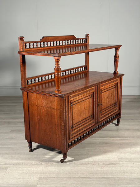 Antique Aesthetic Movement Walnut Buffet Sideboard C.1900