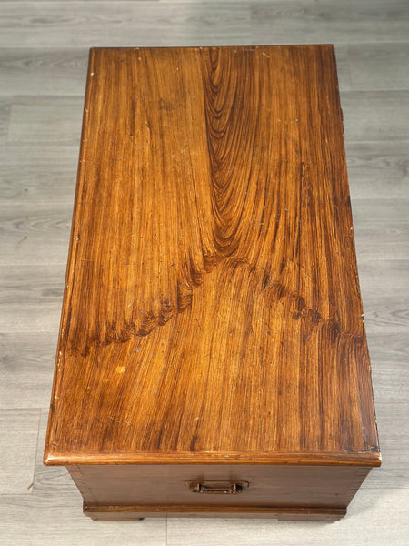 Antique Pine Blanket Box In Scumble Paint