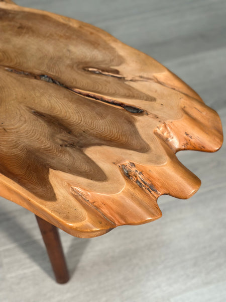 Live Edge Yew Wood Coffee Table By Homestead Woodcraft Hereford C.1960