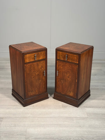 Pair Of Original Art Deco Bedside Cabinets