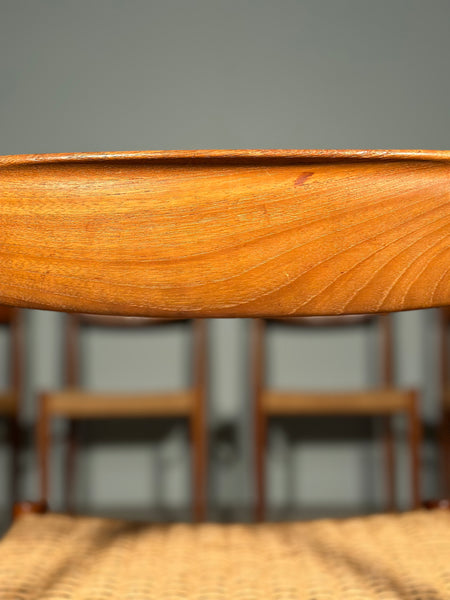 Set Of 6 H.W. Klein Teak And Paper Cord Dining Chairs By Bramin