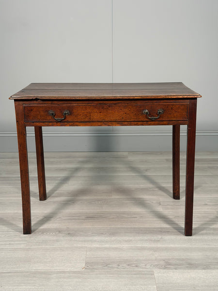 Antique Georgian Oak & Elm Side Table