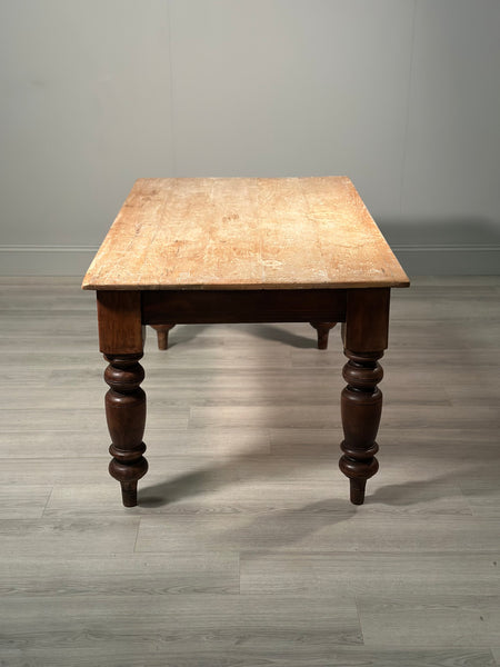 Victorian Pine Top Dining Table