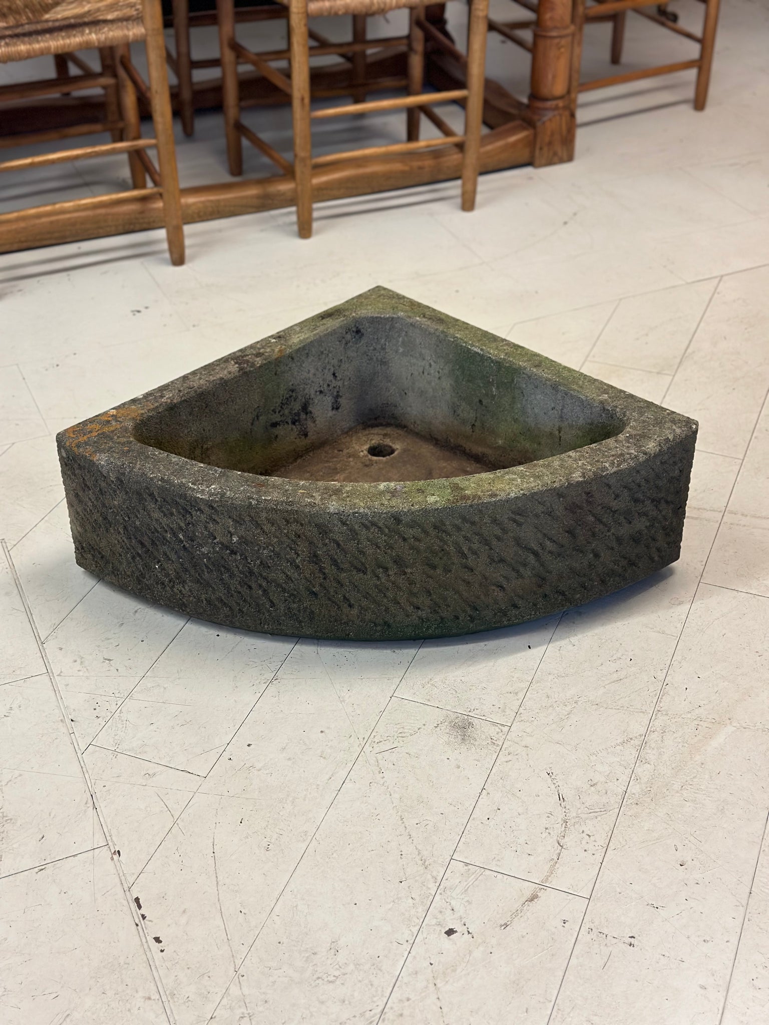Antique Corner Stone Trough