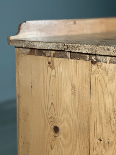 Antique Pine Bank Of Drawers
