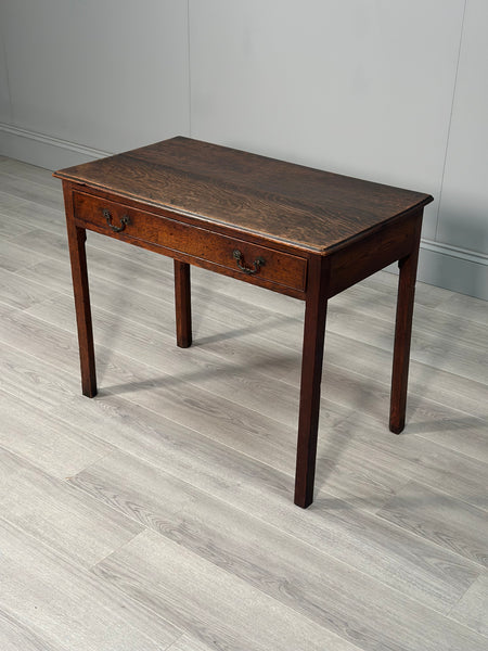 Antique Georgian Oak & Elm Side Table