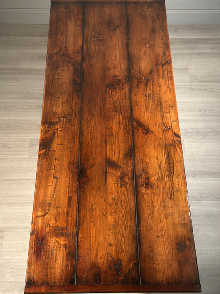 19th Century Style Cherry Wood Large Refectory Table