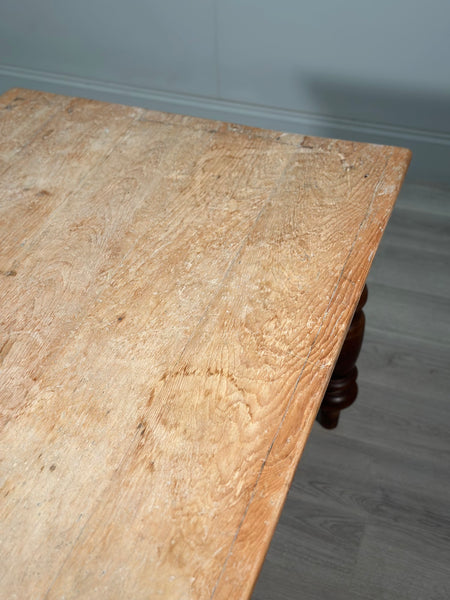 Victorian Pine Top Dining Table