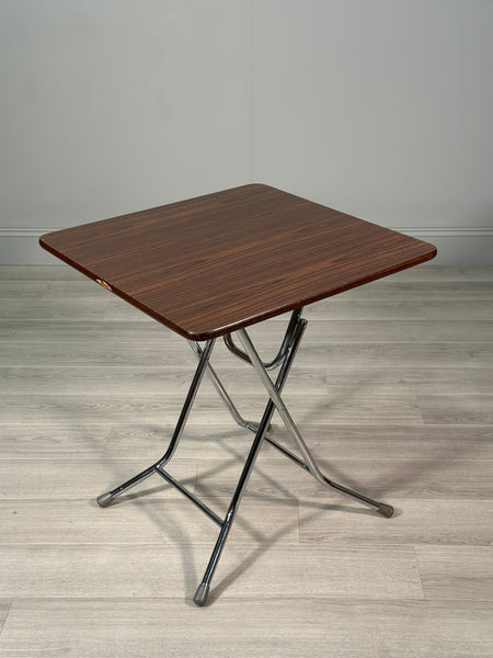 Vintage Chinese Folding Table And Set Of 4 Chairs C.1970