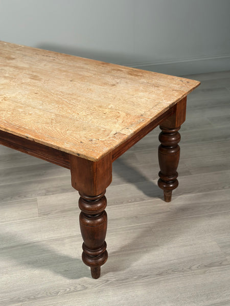 Victorian Pine Top Dining Table