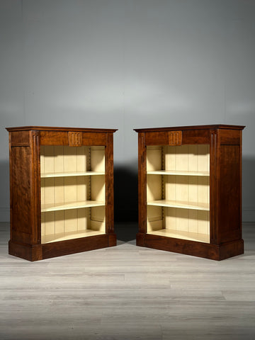 A Matching Pair Of Antique Style Mahogany Book Cases By Grange