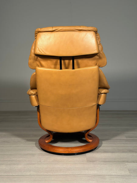 Stressless Swivel Reclining Armchair And Stool