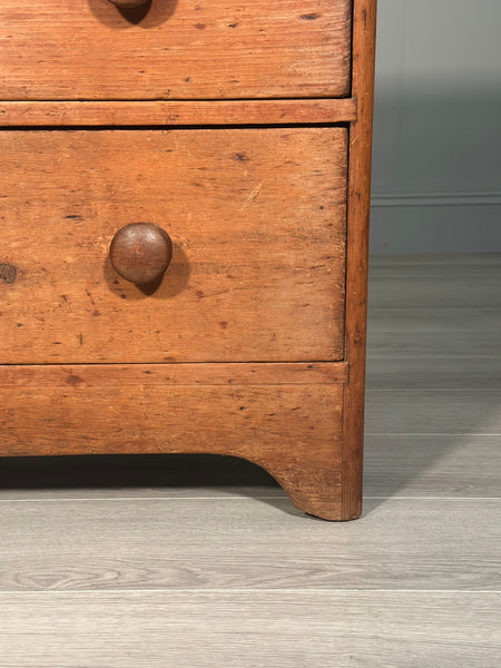 Early Victorian Pine Chest Of Drawers c.1850