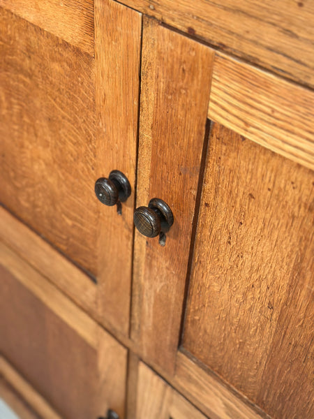 Antique Oak School Cupboard c.1930