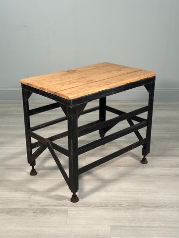 Antique Industrial Prep Table
