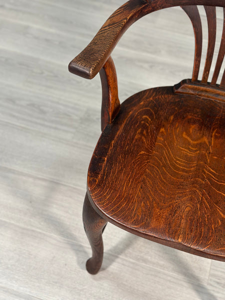 Antique Oak Desk Chair C.1920
