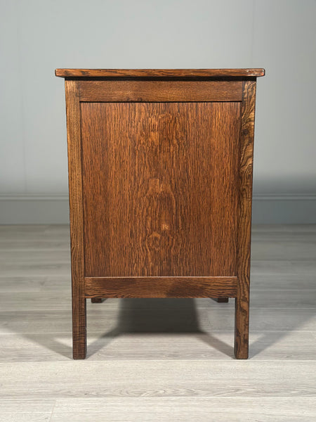 Vintage Oak Tambour Door Filing Cabinet c.1960