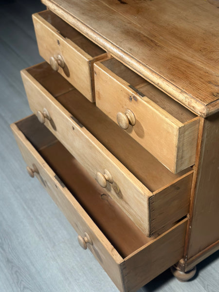 Victorian Pine Chest Of Drawers