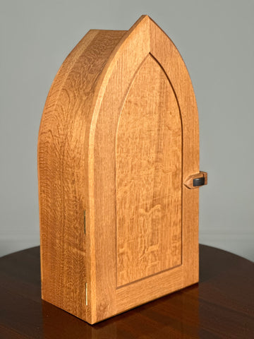 20th Century Ecclesiastical Oak Wall Cupboard