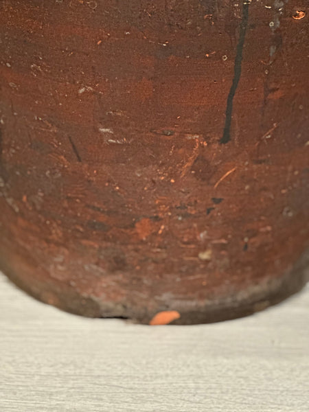 Large Antique Glazed Terracotta Pot