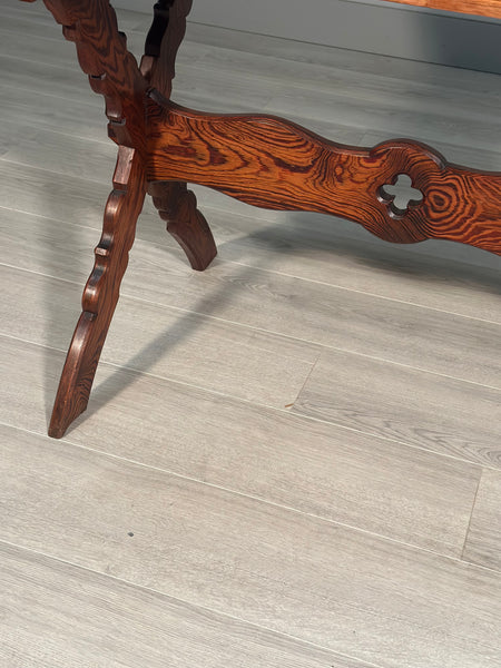 Ecclesiastical Pitch Pine Writing Table c.1910