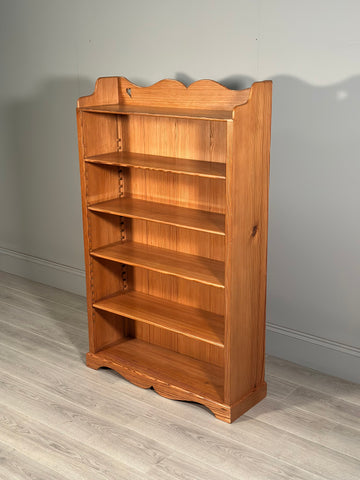 Arts And Crafts Pitch Pine Bookcase C.1900