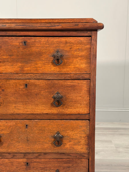 Large Bank Of Oak Drawers C.1880