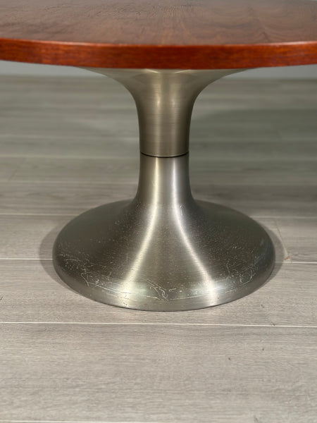 Chrome And Teak Coffee Table c.1970