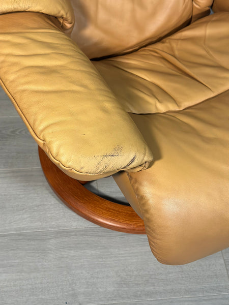 Stressless Swivel Reclining Armchair And Stool