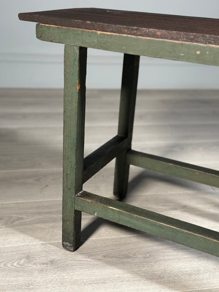 Antique Side table In Original Green Paint