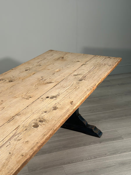 Large Antique Pine Refectory Table