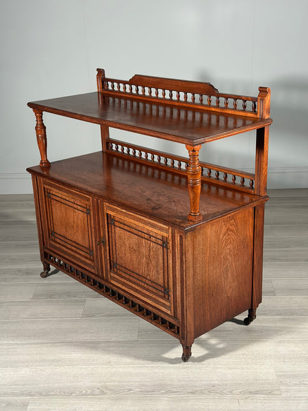 Antique Aesthetic Movement Walnut Buffet Sideboard C.1900