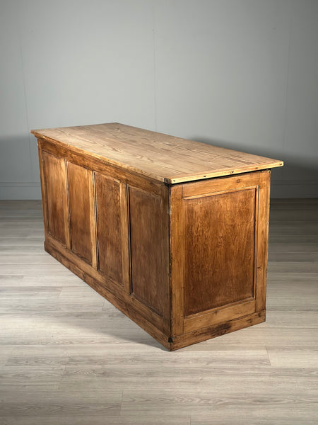 Large Antique Pine Shop Counter