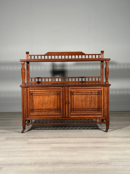 Antique Aesthetic Movement Walnut Buffet Sideboard C.1900