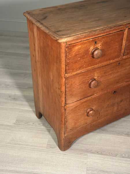 Early Victorian Pine Chest Of Drawers c.1850