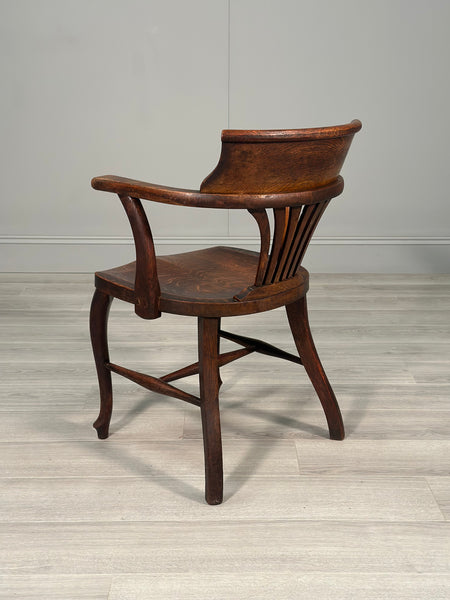 Antique Oak Desk Chair C.1920