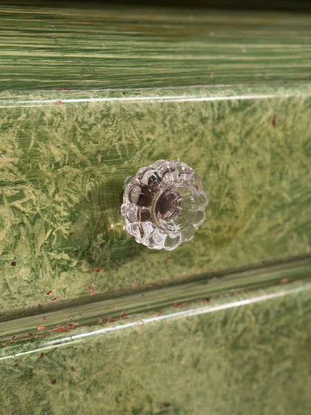 19th Century Pine Chest Of Drawer’s In Green Scumble Paint