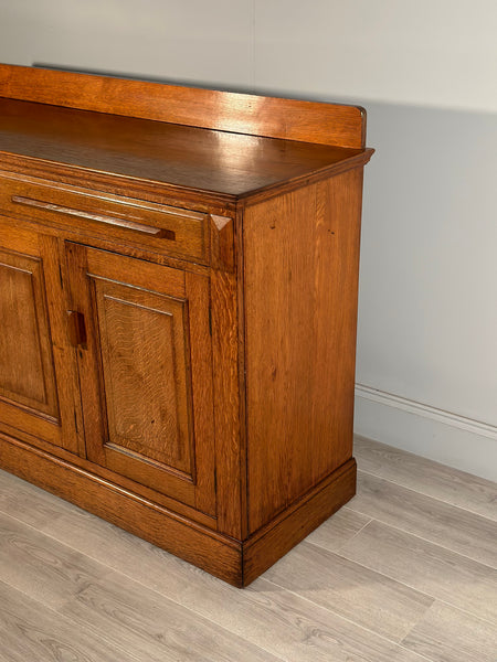Large Arts and Crafts Golden Oak Sideboard C.1920
