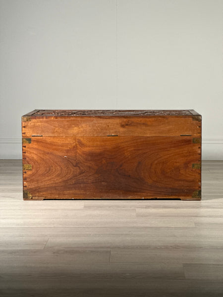 Antique Chinese Camphor Wood Campaign Chest C.1920