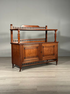 Antique Aesthetic Movement Walnut Buffet Sideboard C.1900