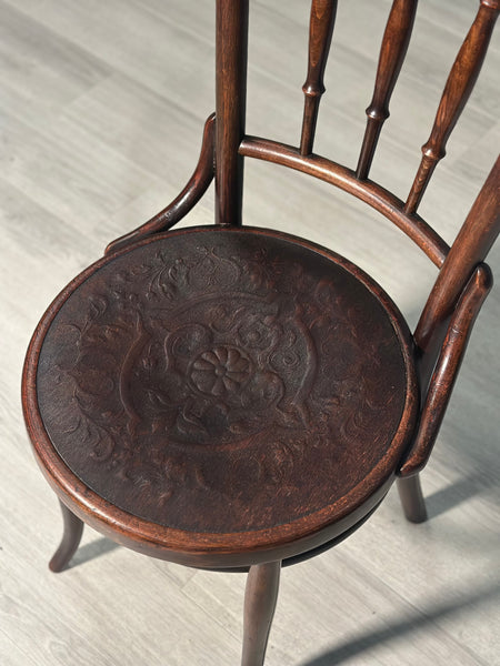 Four Bentwood Bistro Chairs by Fischel c.1910